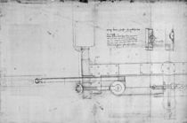 Diagram of a Mechanical Bolt von Leonardo Da Vinci