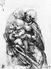 Study for a Madonna with a Cat von Leonardo Da Vinci