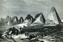Pyramids of Meroe, on the Nile by English School
