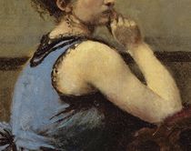 The Woman in Blue, 1874 von Jean Baptiste Camille Corot