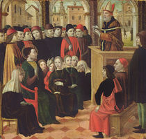 The Preaching of St. Ambroise by Ambrogio Borgognone