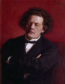 Portrait of Anton Grigoryevich Rubinstein von Ilya Efimovich Repin