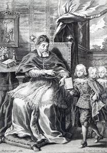 Pope Urban VIII with his nephews by Andrea Camassei
