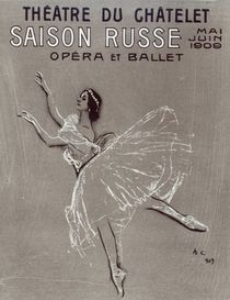Poster for the 'Saison Russe' at the Theatre du Chatelet von Valentin Aleksandrovich Serov