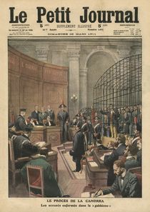 Trial of the Camorra, illustration from 'Le Petit Journal' von French School