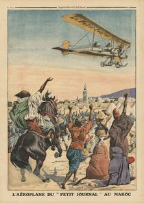 The 'Petit Journal' airplane flying over Morocco von French School