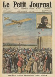 The aviator Alfred Leblanc arriving in Issy-les-Moulineaux von French School