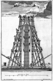 Erecting the Ancient Egyptian Obelisk in St. Peter's Square von Carlo Fontana
