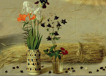 Flower detail, from the central panel of the Portinari Altarpiece von Hugo van der Goes