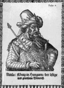 Attila the Hun by German School