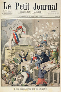 Title page depicting a ruckus in the House of Deputies von Henri Meyer