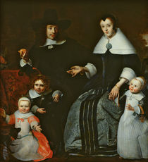 Family portrait by Cornelis Bisschop