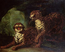 Two Leopards, c. 1820 von Theodore Gericault