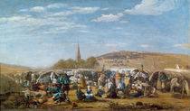 The Pardon of Sainte-Anne-La-Palud by Eugene Louis Boudin