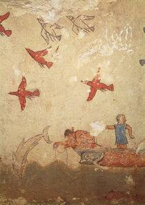 Fishing boat, from the Tomb of Hunting and Fishing by Etruscan