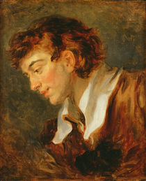 Head of a Young Man by Jean-Honore Fragonard