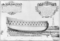 Profile of a vessel getting ready to launch by French School