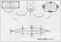 Plan of a vessel with its floor plates von French School
