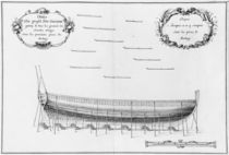 Profile of a vessel, illustration from the 'Atlas de Colbert' by French School