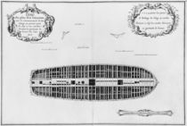 Plan of the first deck of a vessel von French School