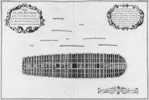 Plan of the second deck of a vessel by French School