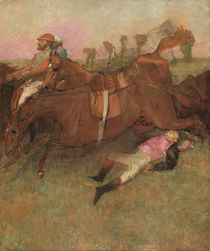 Scene from the Steeplechase: The Fallen Jockey von Edgar Degas