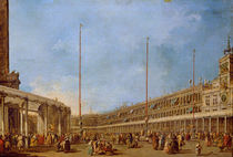 The Procession of the Corpus Domini through St. Mark's Square von Francesco Guardi