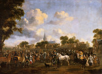 Horse Fair in Valkenburg, 1675 by Pieter Wouwermans or Wouwerman