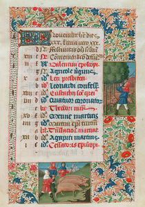 Calendar depitcing November von Flemish School