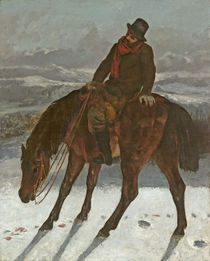 Hunter on Horseback, c.1864 von Gustave Courbet