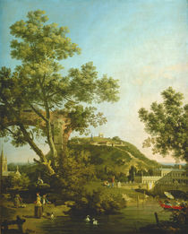 English Landscape Capriccio with a Palace von Canaletto