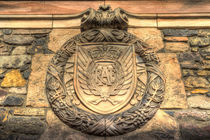 Royal Airforce Insignia at Edinburgh Castle  by David Pyatt