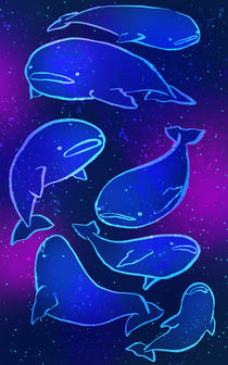 Cosmic Whales by Anneliese Mak