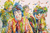 THE ROLLING STONES - watercolor portrait von lautir