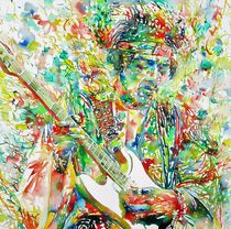 JIMI HENDRIX - watercolor portrait von lautir