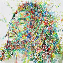 BOB MARLEY - watercolor portrait von lautir