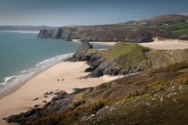 Pobbles Bay and Three Cliffs von Leighton Collins