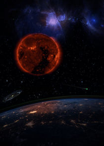 Dying Sun over the dark planet Earth von maxal-tamor