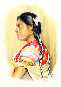 Maya woman from Chiapas, Mexico by Colette van der Wal