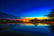 Eaton Park Lake at Dusk, Norwich, U.K von Vincent J. Newman