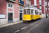 Tram in Lisbon at Alfama von Bastian Linder