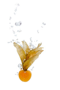 Cape gooseberry in water with air bubbles von Bastian Linder
