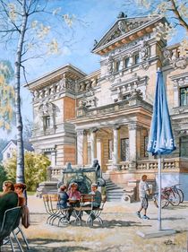 Leipziger Biergarten vor historischer Villa by Ronald Kötteritzsch