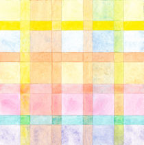 Pastel colored Watercolors Check Pattern  von Heidi  Capitaine