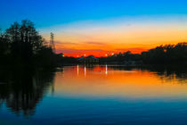 Sunset at Whitlingham Lake, Norwich, U.K  by Vincent J. Newman