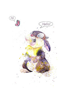 Thumper Meets Butterfly _ HI - HALLO by mikart