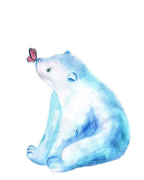 Polar Bear Meets Butterfly by mikart