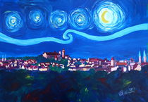 Sternennacht in Nürnberg - Van Gogh Inspirationen mit Kaiserburg by M.  Bleichner