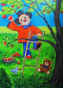 Apfelernte - Clown Nr. 6 - von Ulrike Sallós-Sohns