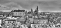 Wawel Castle in Black and White, Krakow, Lesser Poland, Poland, Europe von Torsten Krüger